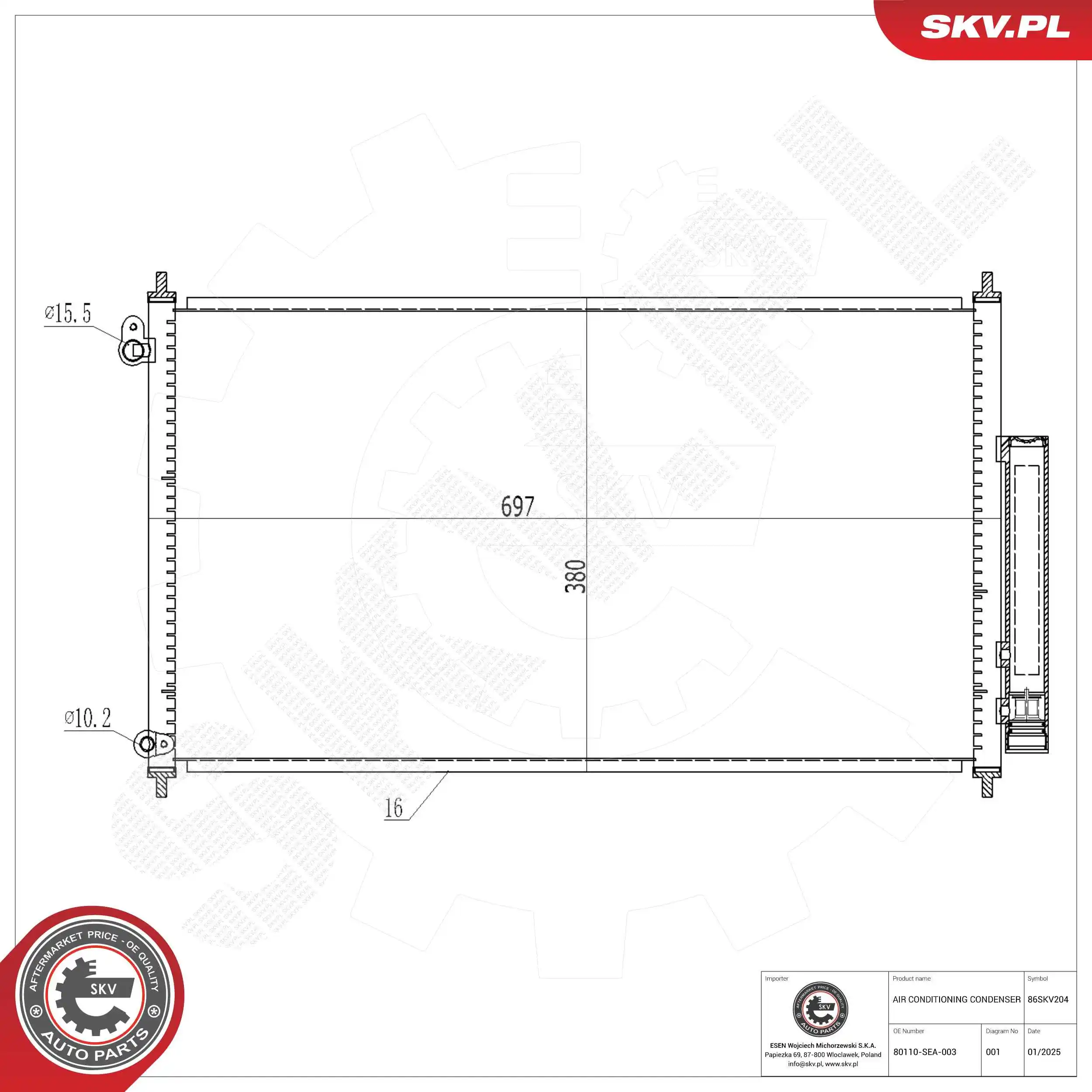 Condenser, air conditioning